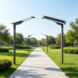 Easy Installation All in One Integrated Solar Street Light Microwave Induction Zero Electricity Fee Outdoor Solar Street Light