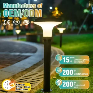 Easy Installation IP65 Waterproof LED Smart High Brightness Adjustable Color Temp Modern Outdoor Solar/AC Garden Light