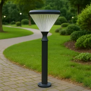 Eco-Friendly Solar Garden Bollard Light LED Outdoor Waterproof Fixture for Landscape