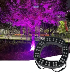 Electric LED Hug Tree Light Outdoor Park Landscape Surface Mounted IP65 Waterproof RGB High CRI 90 Black 220