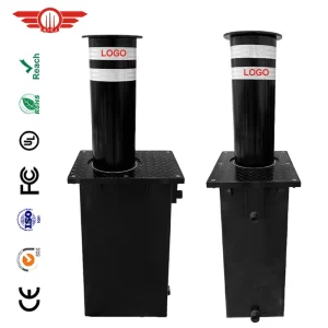 Electric Lifting Parking Space Column Stainless Steel Automatic Retractable Hydraulic Bollards