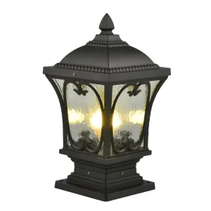 Electric Outdoor Antique Garden Pillar Fence Lamp Post Gate Light IP65 LED Aluminum