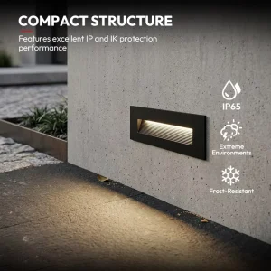 Embedded 4W IP65 Aluminum Garden Courtyard Stairs Lighting Modern LED Wall Lamp Outdoor Dimmable