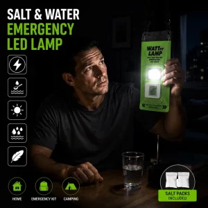 Emergency Salt Water LED Lamp for Camping and Home Safety