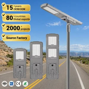 Energy Conservation IP65 Multi-Angle Adjustable 6500K SMD 300W 400W 600W LED Solar Streetlights