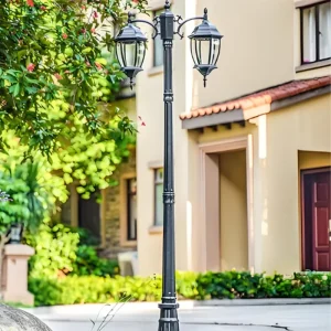 Energy Efficient Solar AC Powered IP65 Outdoor Classic European Style Aluminum Waterproof Led Garden Light 360 Beam Angle