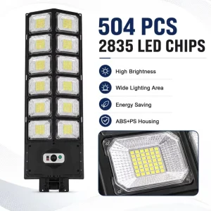 Energy Saving 504PCS 2835 LED ABS+PS Human Body Sensor Solar Lamp for Yard Pathway Entrance Solar Street Light