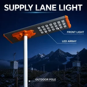 Energy Saving 700W IP65 LED Solar Street Light with Battery Backup for Road Intelligent Light Control & Rain Season Ready