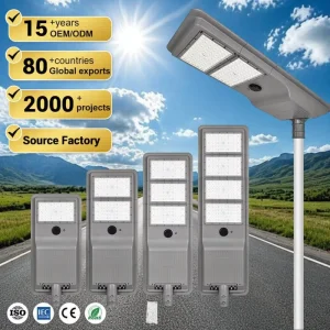 Energy Saving Monocrystalline Silicon 100W 200W 300W 400W Lithium Battery Waterproof LED Solar Street Light Outdoor