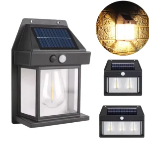 Energy Saving Motion Detection Solar Outdoor Waterproof Activated Wall Mounting LED Garden Light IP65 Rated
