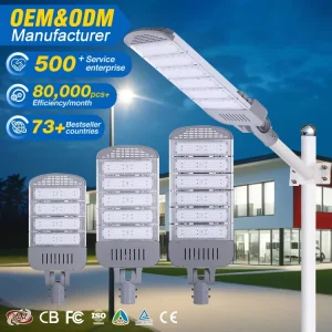 Energy Saving Outdoor Streetlights Community Highway Waterproof IP66 Aluminum 50W 100W 150W 200W 250W 300W SMD LED Road Light