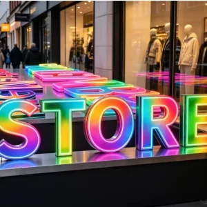 Energy Saving RGB Running Edge Lit LED 3D Letter Color Changing Luminous Sign for Casino Bar Outdoor Commercial Signage
