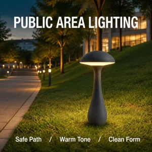 Energy Saving Round UFO LED Garden Light Dim 0-10V Anti-corrosion Lifespan 30000 Hours for Villa Hotel Park