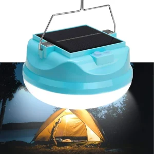 Energy-Saving Solar Camping Lantern, Rechargeable, Waterproof LED, for Hiking, Emergencies, and Power Outages