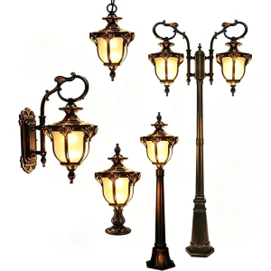 European Classic Landscape Garden Light Bollard Light Supports Customized Dimming IP65 Electric LED Street Light