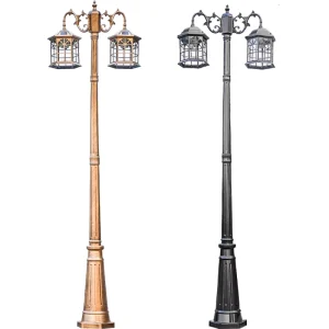 European Decorative Lighting Antique Aluminum Garden Lamp Solar Yard Outdoor Waterproof LED Garden Lights