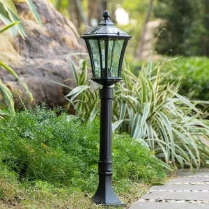 European Retro IP65 LED Solar Lawn Lamp Waterproof Garden Yard Road Ground Lamp for House Courtyard