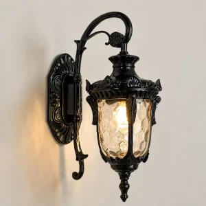 European Retro Outdoor Wall mounted Lamps Modern Brass Aluminum Glass Outdoor Waterproof Wall Lamps for Balcony Garden