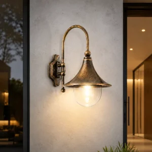European Retro Square Outdoor LED Wall Lamp Waterproof Garden Yard Gate Light