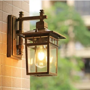 European Square LED Wall Lamp with Aluminum Base Waterproof Tempered Glass Diffuser for Garden Outdoor Use