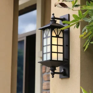 European Style Antique Solar Outdoor Wall Lamp Waterproof Rain Proof LED Light Retro Aluminum Base Garden Balcony Aisle Lighting