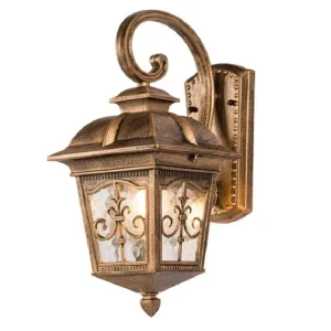 European Style Garden Villa Door Wall Column LED Hanging Outdoor Cast Aluminum Retro Wall Lamp for Country House Gazebo