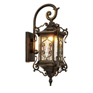 European Style LED Outdoor Wall Lamp Waterproof Aluminum Alloy Dimmable for Garden Courtyard Home Villa Entrance 5-Year Warranty
