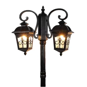 European Style LED Street Light Waterproof 3500K Warm White Aluminum Body AC 220V IP65 Rated Glass Garden