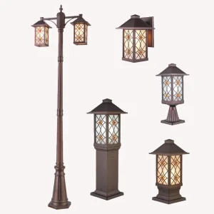 European Style Large Outdoor IP67 Street Light Waterproof Warm White LED Lighting for Garden Park Villa Courtyard Landscape