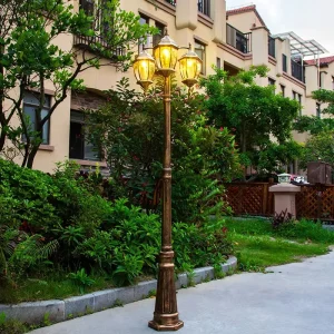 European Style Lawn Waterproof Garden Lamp High Pole Villa Outdoor Courtyard Lighting