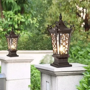 European-Style Outdoor IP65 Waterproof Aluminum LED Pillar Light Wall-Mount Garden Courtyard Gate Light