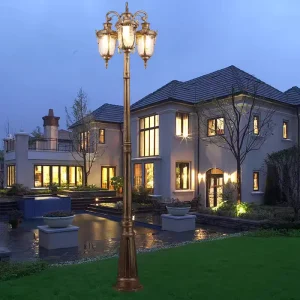 European Style Spike Garden Lights IP65 Waterproof Classic Light Pole for Retro Garden Outdoor Courtyard Villa Park