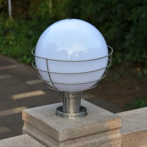 European Style Stainless Steel IP55 Ball Light Pillar Light for Garden Fence Gate Doorpost Outdoor Use
