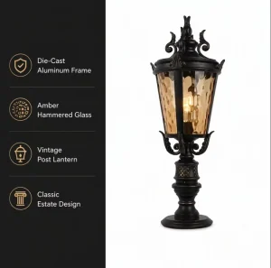 European-style LED Outdoor Column Light Waterproof Wall-mounted IP33 for Courtyard Gatepost Lighting