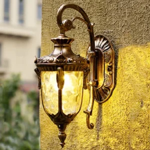 European-style Outdoor Wall Aluminum Glass IP44 Waterproof LED Indoor Outdoor Use Minimalist Design 120 Beam Angle Garden