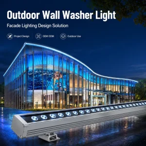 Exterior Building Border Lighting Customized Wall Lamp Facade Strip LED Lighting for Outdoor Waterproof Light Project