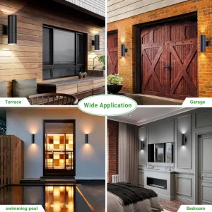 Exterior Decoration Wall Light Waterproof up Down Outdoor Wall Lamp Private Mold Lens for Commercial Building Facade Lighting