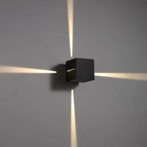 Exterior Modern 4 Ways Decorative Light Effect Wall Lamp Waterproof Garden Outdoor LED Wall Light