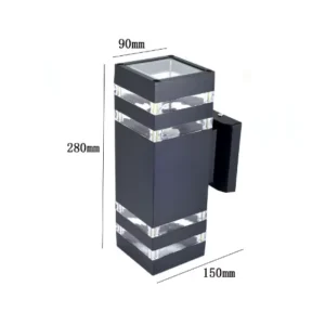 Exterior Outdoor Wall Mounted Light up and Down E27 Led Wall Lamp Aluminum Light Fixtures Dual Head Wall Light