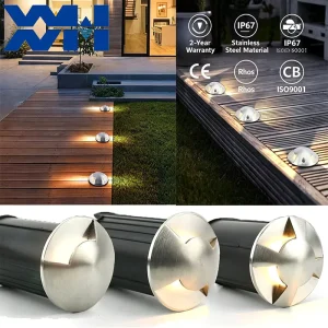 Exterior Side Glow LED Buried Floor Light IP67 Anti-aging Underground Inground Lamp for Courtyard Landscape Engineering