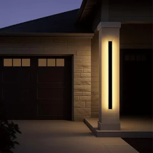 Exterior Wall Lights for House Long Strip Modern Outdoor Light Outside Exterior Lights Black Wall Mount Lighting for Garage