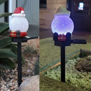 External Use Garden Lights Solar Panels Decorative Waterproof Xmas Old Man 7 Color Changing Led Christmas Lights Outdoor