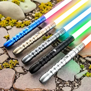 FOC High Brightness PC Tube Lightsaber with Metal Handle Dueling Movie Realistic Sound Effects Light-Up Toys