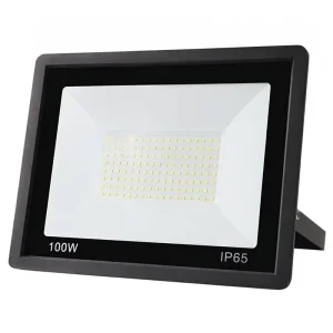 Factory 6500K SMD2835 LED Flood Light Black IP65 Outdoor Aluminum Body 100 Beam Angle 10W/100W/600W 100-265V