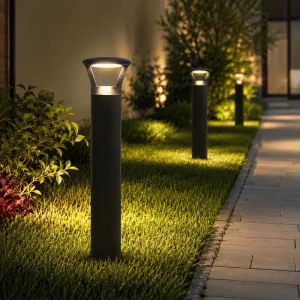 Factory Aluminum LED Garden Lawn Lamp IP65 Waterproof Adjustable Power CCT Outdoor Landscape Path Lighting