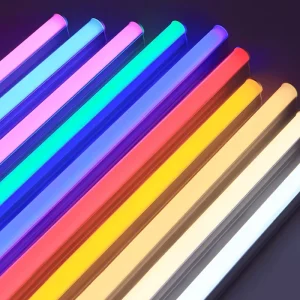 Factory Aluminum Plastic Integrated Lamp Red Blue Green RGB Color Neon Replacement LED T5 Light Tube