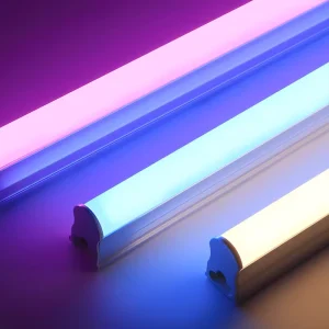 Factory Aluminum Plastic Integrated Lamp Red Blue Green RGB Color Neon Replacement LED T5 Light Tube
