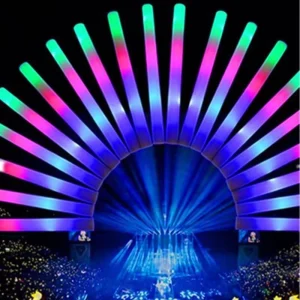 Factory Bulk Multi-Color LED Light Up Foam Glow Sticks for Ramadan Valentine’s Day Christmas Graduation Concerts Rave Parties