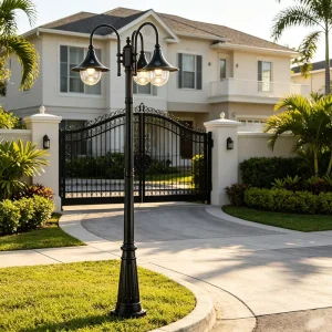 Factory Custom Garden Lights Outdoor Lighting Aluminum LED Waterproof Landscape Pole Lights for Garden Yard Project Lighting