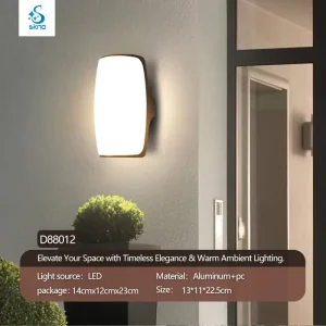 Factory Custom Logo IP65 Waterproof Aluminum LED Wall Lamp Modern Outdoor Wall Light for Villa Garden Balcony